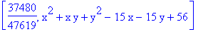 [37480/47619, x^2+x*y+y^2-15*x-15*y+56]